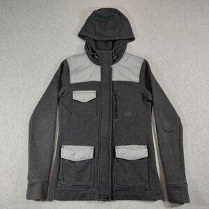 Nike 6.0 Jacket Women Small (3-5) Black Zip-up Hood Pockets Skiing Snowboarding